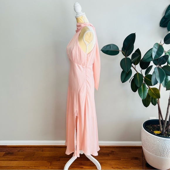 Revolve Saints & Secrets peach halter midi dress - Picture 4 of 11